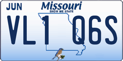 MO license plate VL1Q6S