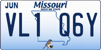 MO license plate VL1Q6Y