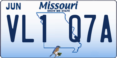 MO license plate VL1Q7A