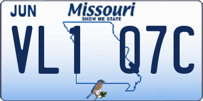 MO license plate VL1Q7C