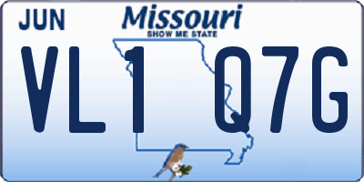 MO license plate VL1Q7G