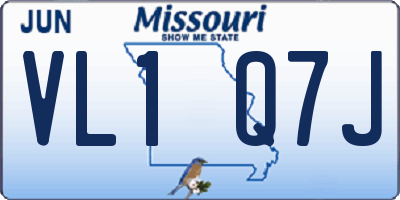 MO license plate VL1Q7J