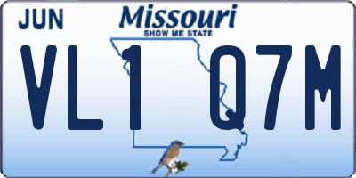 MO license plate VL1Q7M
