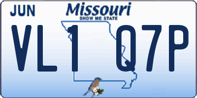 MO license plate VL1Q7P