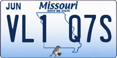 MO license plate VL1Q7S