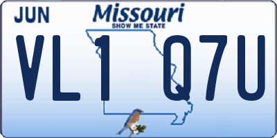MO license plate VL1Q7U