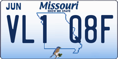 MO license plate VL1Q8F