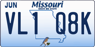 MO license plate VL1Q8K