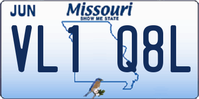 MO license plate VL1Q8L