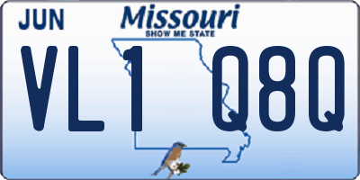 MO license plate VL1Q8Q