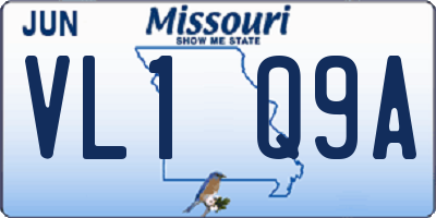 MO license plate VL1Q9A