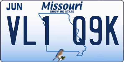 MO license plate VL1Q9K