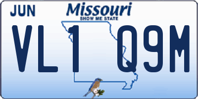 MO license plate VL1Q9M