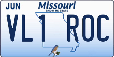 MO license plate VL1R0C