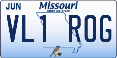 MO license plate VL1R0G