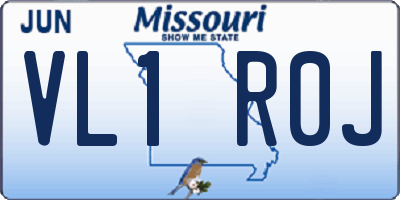 MO license plate VL1R0J