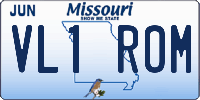 MO license plate VL1R0M