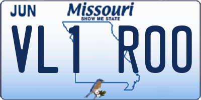 MO license plate VL1R0O