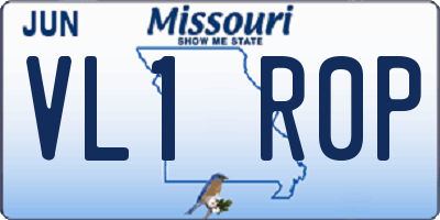 MO license plate VL1R0P