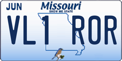 MO license plate VL1R0R