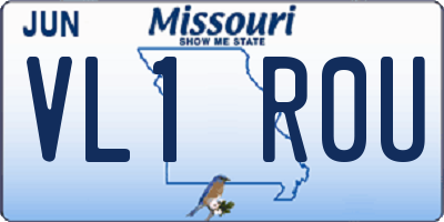 MO license plate VL1R0U