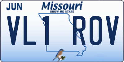 MO license plate VL1R0V