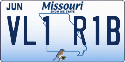 MO license plate VL1R1B