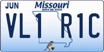 MO license plate VL1R1C