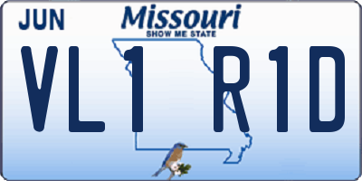 MO license plate VL1R1D
