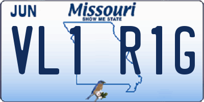 MO license plate VL1R1G