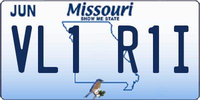 MO license plate VL1R1I