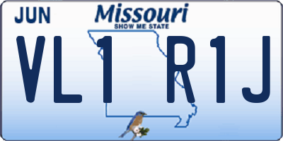 MO license plate VL1R1J