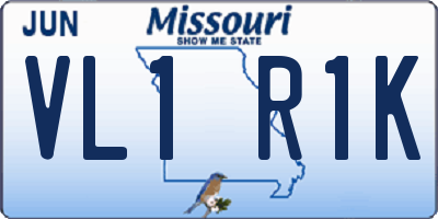 MO license plate VL1R1K