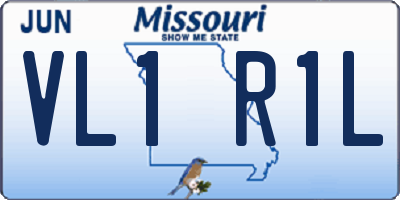 MO license plate VL1R1L