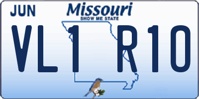 MO license plate VL1R1O