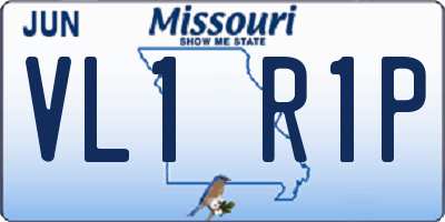 MO license plate VL1R1P