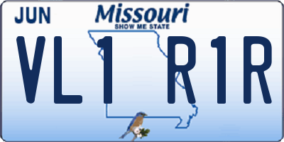 MO license plate VL1R1R