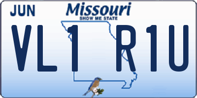 MO license plate VL1R1U