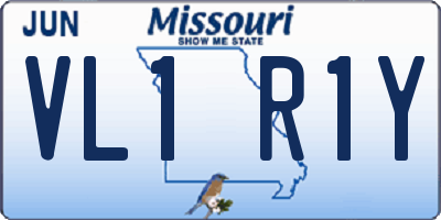 MO license plate VL1R1Y