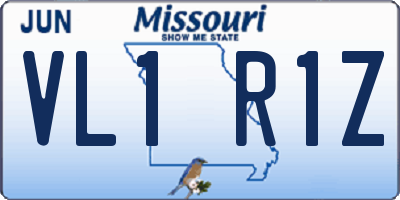 MO license plate VL1R1Z