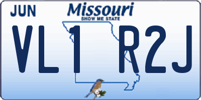 MO license plate VL1R2J