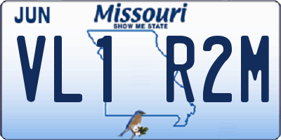 MO license plate VL1R2M