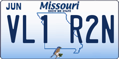 MO license plate VL1R2N