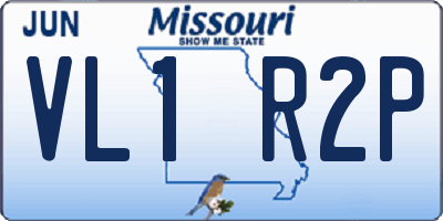 MO license plate VL1R2P