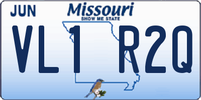 MO license plate VL1R2Q