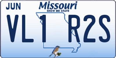 MO license plate VL1R2S