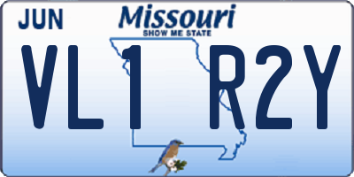 MO license plate VL1R2Y