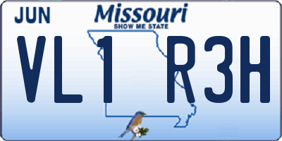 MO license plate VL1R3H