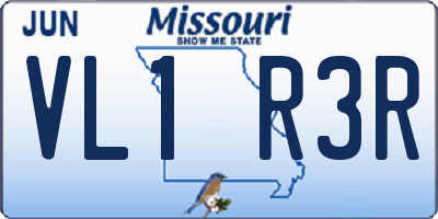MO license plate VL1R3R