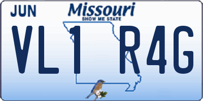 MO license plate VL1R4G